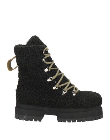 Maria Luca Woman Ankle Boots Black Size 8 Leather, Textile Fibers