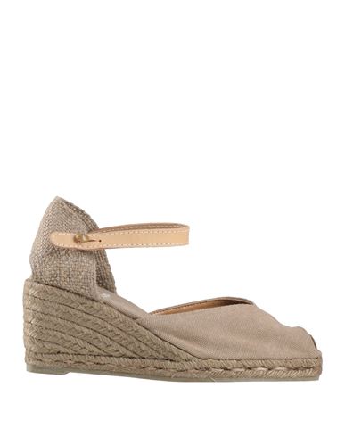 Castaã±er Castañer Woman Espadrilles Taupe Size 5 Textile Fibers, Leather