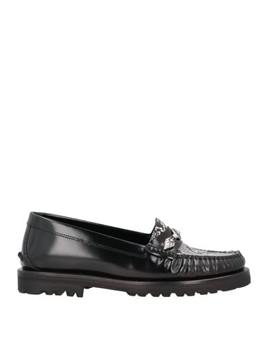 Aiyana Woman Loafers Black Size 8 Leather In Black