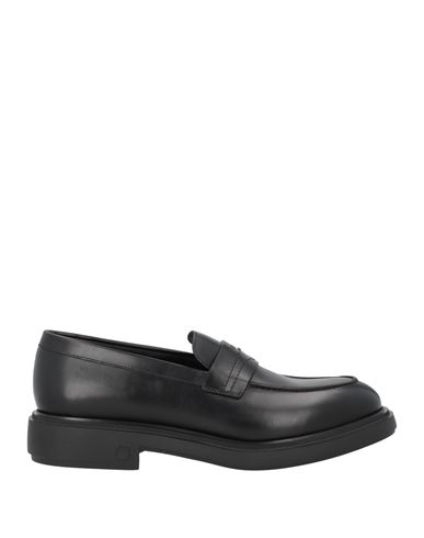 Ferragamo Polished Black Calf Leather Flat Shoes With Rounded Toe In Black