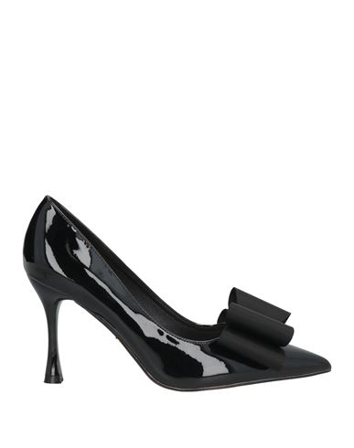 Twenty Four Haitch Woman Pumps Black Size 10 Textile Fibers