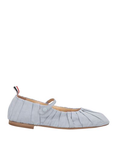 Thom Browne Woman Ballet Flats Sky Blue Size 10 Textile Fibers In Blue