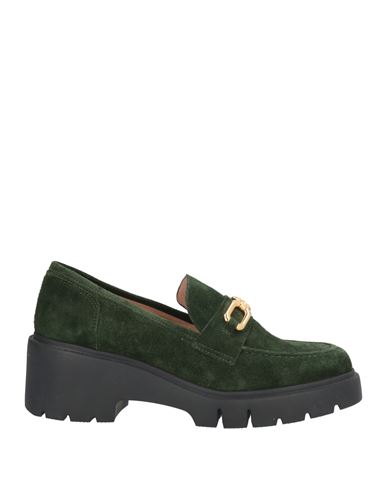 Unisa Woman Loafers Dark Green Size 10 Leather