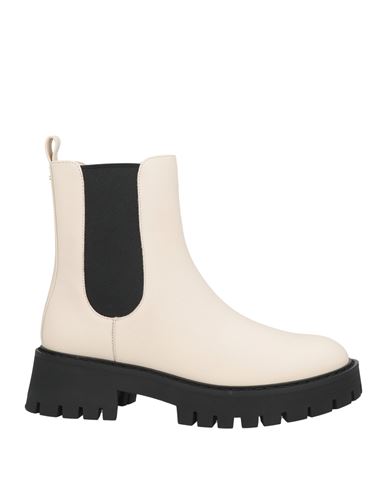 Michael Michael Kors Woman Ankle Boots Cream Size 9 Leather, Textile Fibers In White