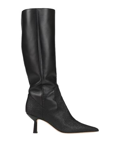 Custommade Woman Boot Black Size 8 Leather In Black