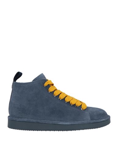 Pànchic Panchic Man Ankle Boots Slate Blue Size 8 Leather In Blue