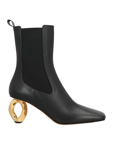 Jw Anderson Woman Ankle Boots Black Size 10 Calfskin In Black