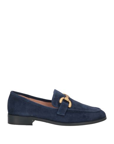 Bibi Lou Woman Loafers Navy Size 7 Leather In Blue