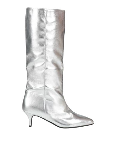 Ottod'ame Woman Boot Silver Size 8 Leather