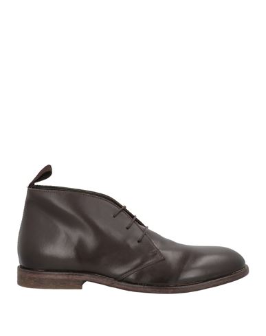 Moma Man Ankle Boots Dark Brown Size 9 Calfskin In Brown