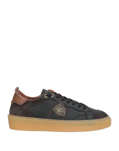 Blauer . Man Sneakers Black Size 7.5 Leather