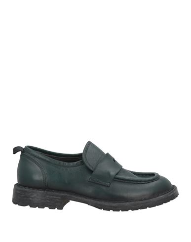 Moma Woman Loafers Dark Green Size 8 Calfskin In Green