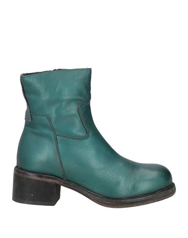 Moma Woman Ankle Boots Deep Teal Size 8 Calfskin In Green