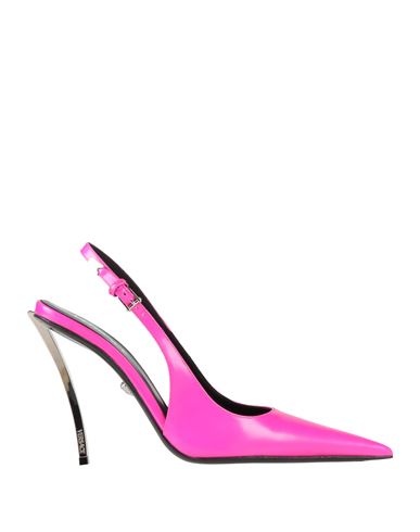 Versace Woman Pumps Fuchsia Size 6 Calfskin In Pink