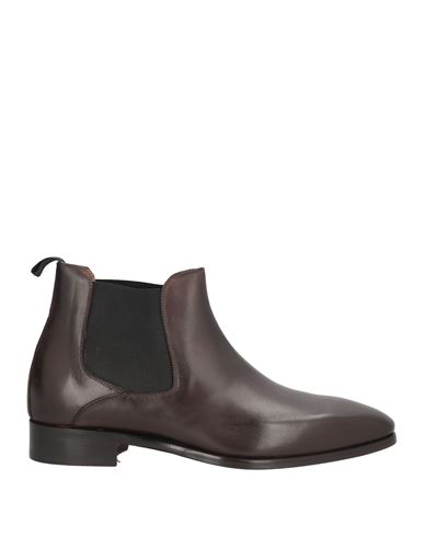 Calpierre Man Ankle Boots Dark Brown Size 9 Leather