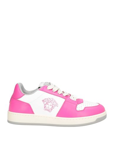Versace Woman Sneakers Magenta Size 8 Calfskin In Purple
