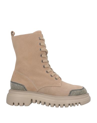 Tosca Blu Studio Woman Ankle Boots Sand Size 7 Leather, Textile Fibers In Sand