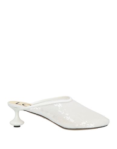 Loewe Woman Mules & Clogs White Size 8 Textile Fibers In White