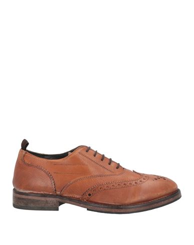 Moma Woman Lace-up Shoes Tan Size 8 Calfskin In Brown