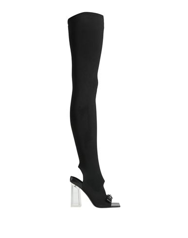 Versace Woman Boot Black Size 8 Textile Fibers