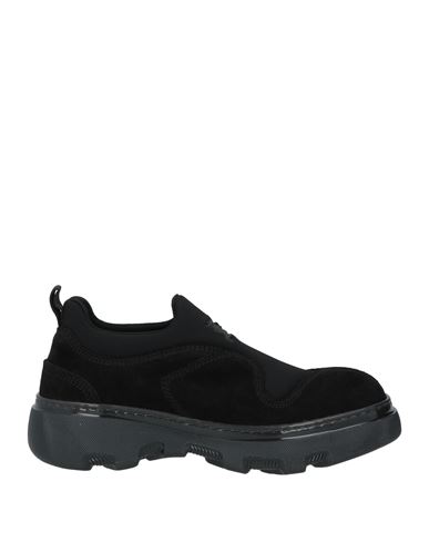 Burberry Man Sneakers Black Size 7 Leather, Textile Fibers