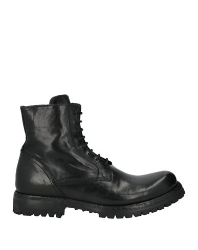 Officine Creative Italia Man Ankle Boots Black Size 7 Leather