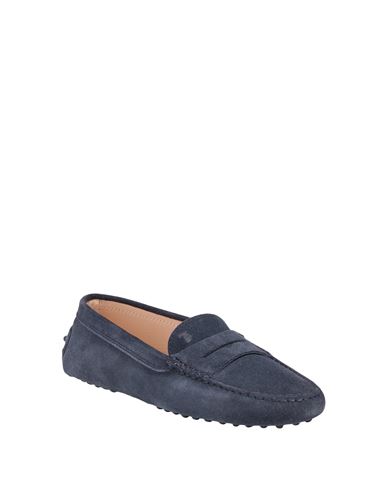 Tod's Woman Loafers Midnight Blue Size 6 Leather