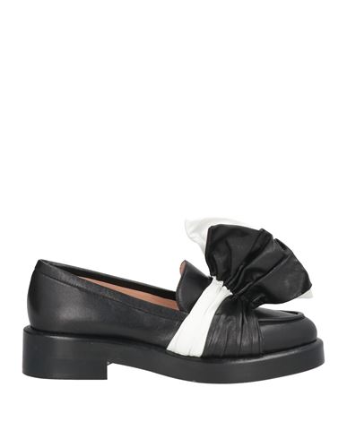 Alberta Ferretti Woman Loafers Black Size 8 Leather