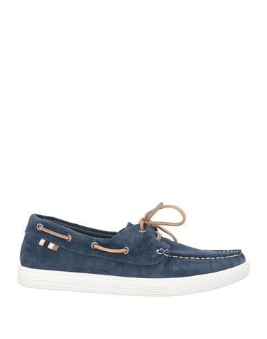 Cafènoir Man Loafers Navy Size 13 Leather In Blue