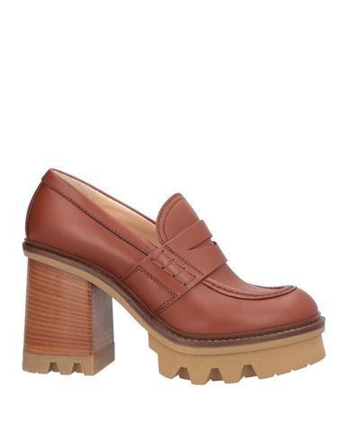 Agl Attilio Giusti Leombruni Agl Woman Loafers Tan Size 8 Leather