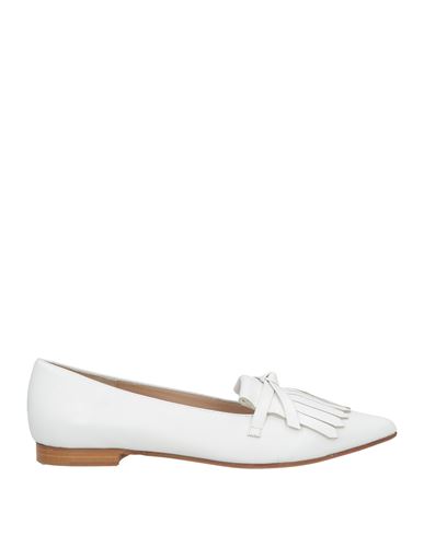Detail Woman Loafers White Size 7 Leather