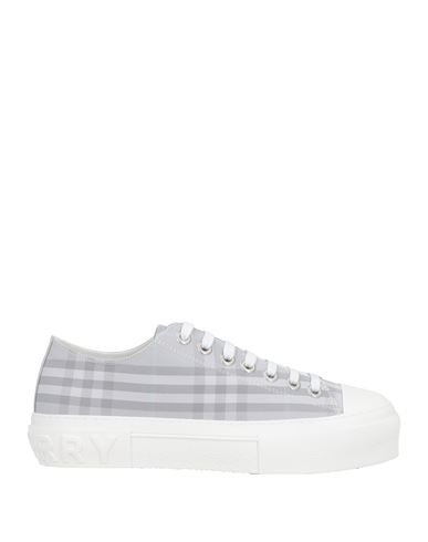 Burberry Man Sneakers Light Grey Size 9 Cotton, Calfskin
