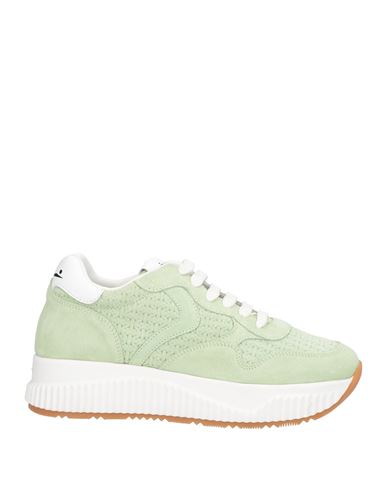Voile Blanche Woman Sneakers Light Green Size 7 Leather In Green