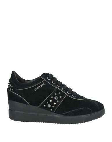 Geox Woman Sneakers Black Size 8 Leather