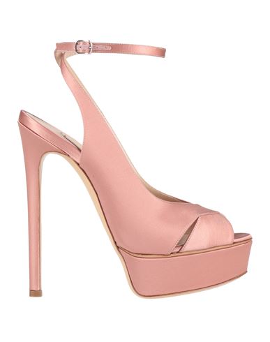 Casadei Woman Sandals Antique Rose Size 8 Textile Fibers In Pink