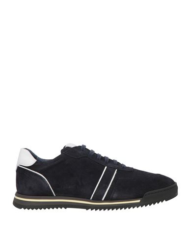 Luigi Borrelli Napoli Man Sneakers Midnight Blue Size 9 Leather In Blue