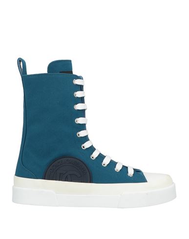 Dolce & Gabbana Woman Sneakers Deep Teal Size 8.5 Textile Fibers In Green