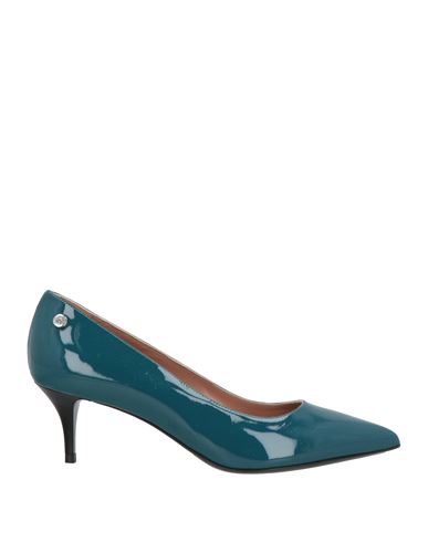 Pollini Woman Pumps Deep Teal Size 7 Leather