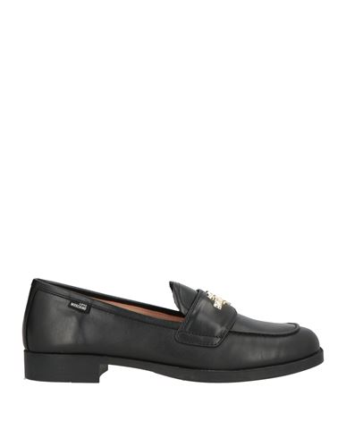 Love Moschino Woman Loafers Black Size 7 Calfskin In Blue