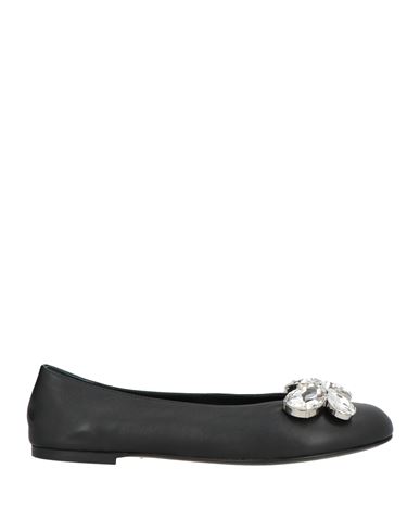 Area Woman Ballet Flats Black Size 8 Leather