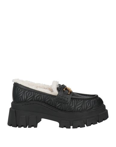 Elisabetta Franchi Woman Loafers Black Size 6 Leather