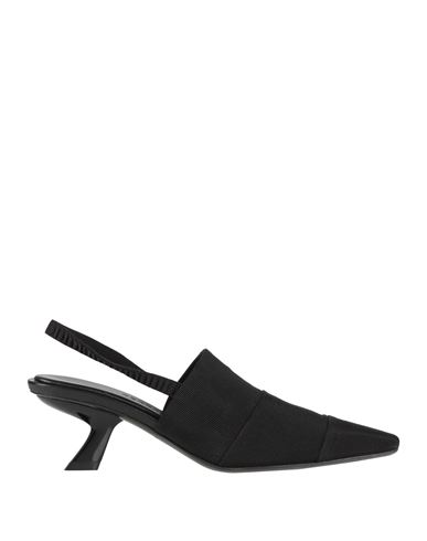 Ferragamo Woman Pumps Black Size 8 Textile Fibers In Animal Print