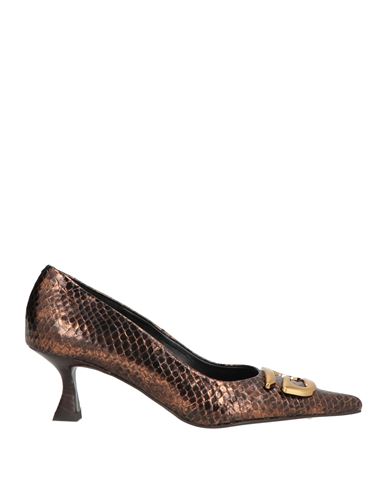 Zinda Woman Pumps Bronze Size 8 Leather