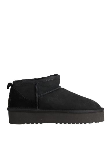 Ekp Collections Woman Ankle Boots Black Size 8 Leather In Black