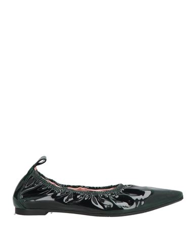 Ras Woman Ballet Flats Dark Green Size 8 Textile Fibers