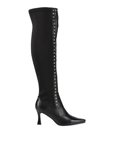 Tosca Blu Woman Boot Black Size 7 Textile Fibers, Leather In Black