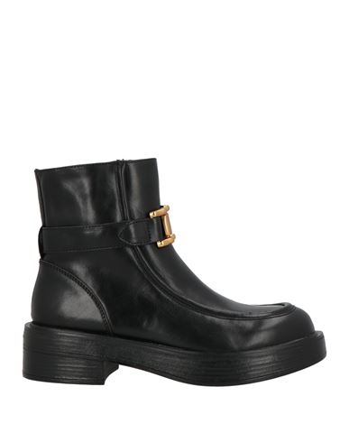 Emanuélle Vee Woman Ankle Boots Black Size 6 Leather In Black