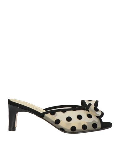 Azurée Cannes Woman Sandals Black Size 7 Textile Fibers In Black