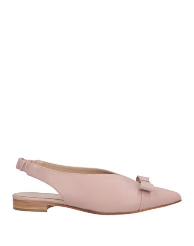 Emanuela Passeri Woman Ballet Flats Blush Size 8 Leather In Pink