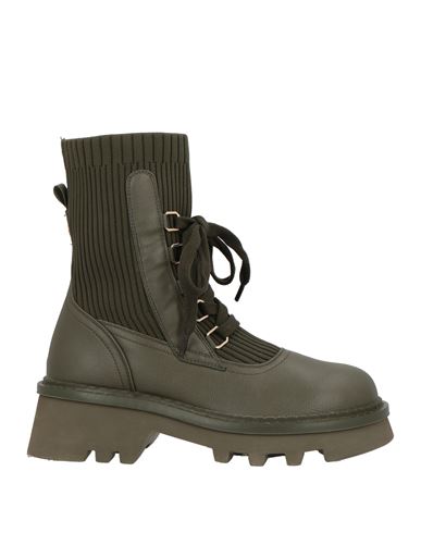 Noa Harmon Woman Ankle Boots Military Green Size 8 Textile Fibers